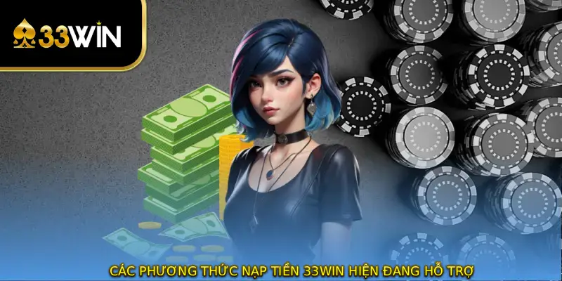 Các phương thức nạp tiền 33WIN hiện đang hỗ trợ